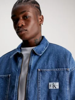 Calvin Klein Zip Up Padded Denim Jacket 11 Calvin Klein Zip Up Padded Denim Jacket -Everywear Shop J30J324290 1A4 alternate3