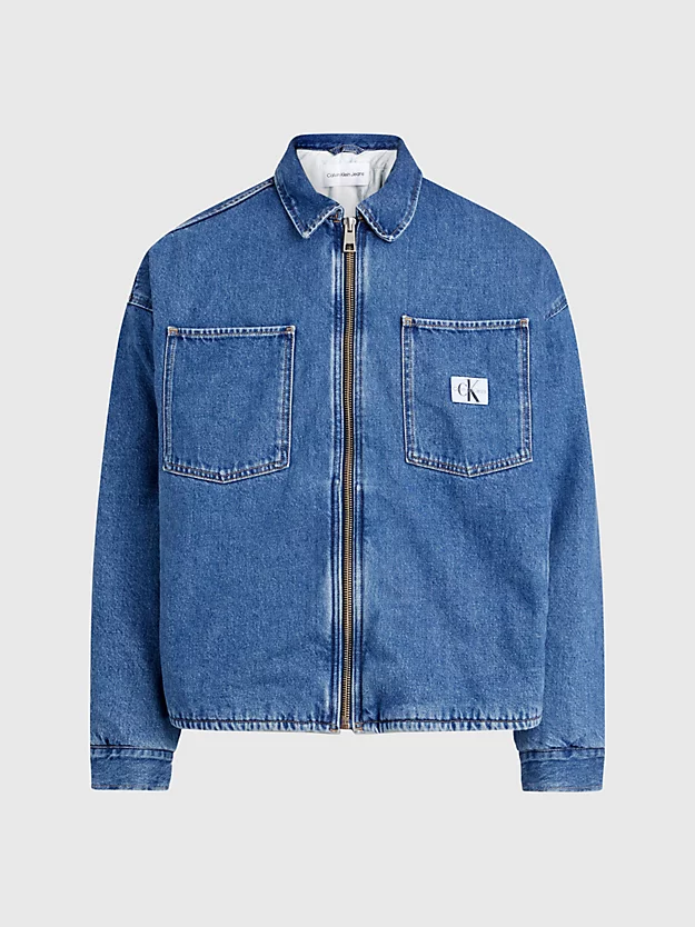 Calvin Klein Zip Up Padded Denim Jacket 8 Calvin Klein Zip Up Padded Denim Jacket - Image 6