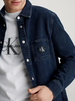 Calvin Klein Relaxed Denim Shirt 9 Calvin Klein Relaxed Denim Shirt -Everywear Shop J30J324451 1BJ alternate2