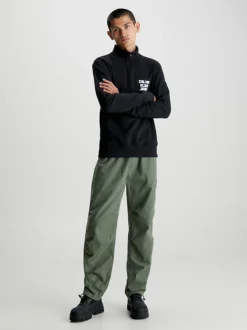 Calvin Klein Zip Neck Sweatshirt -Everywear Shop J30J324506 BEH alternate3