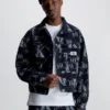 Calvin Klein All-Over Logo Denim Jacket -Everywear Shop J30J324737 1BY main