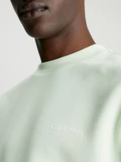 Calvin Klein Micro Logo Cotton Sweatshirt 9 Calvin Klein Micro Logo Cotton Sweatshirt -Everywear Shop K10K109926 LE9 alternate2