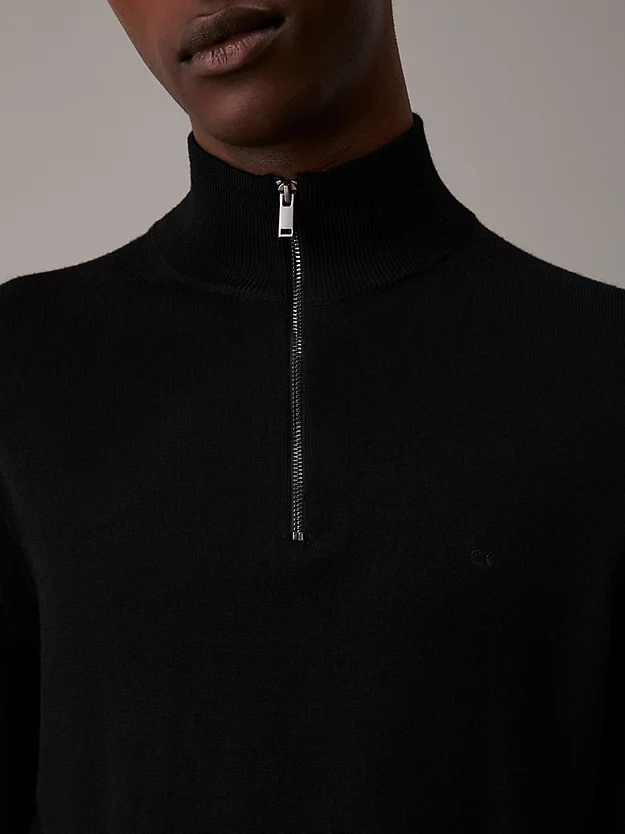 Calvin Klein Merino Zip Neck Jumper 7 Calvin Klein Merino Zip Neck Jumper - Image 5