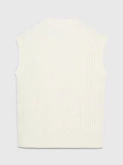 Calvin Klein Wool Blend Cable Knit Vest -Everywear Shop K10K111571 YAH alternate6