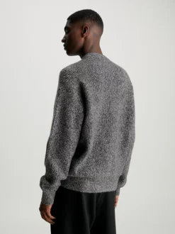 Calvin Klein Wool Blend Rib-Knit Jumper -Everywear Shop K10K111573 BEH alternate2
