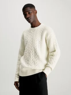Calvin Klein Wool Blend Cable Knit Jumper