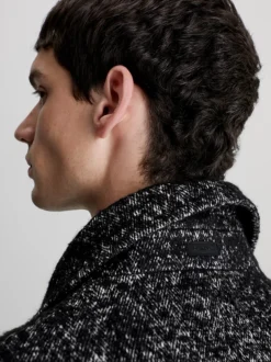 Calvin Klein Relaxed Double Breasted Boucle Coat -Everywear Shop K10K111743 BEH alternate2