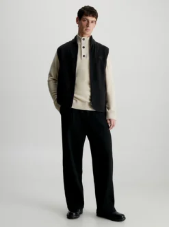 Calvin Klein Polar Fleece Zipped Gilet -Everywear Shop K10K111808 BEH alternate3