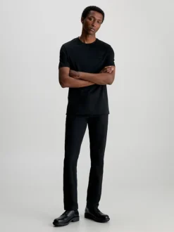 Calvin Klein Mercerized Cotton T-shirt 10 Calvin Klein Mercerized Cotton T-shirt -Everywear Shop K10K111876 BEH alternate3