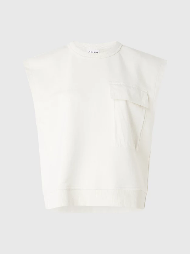 Calvin Klein Textured Cap Sleeve Sweatshirt 7 Calvin Klein Textured Cap Sleeve Sweatshirt - Image 5