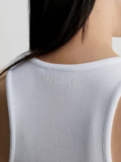 Calvin Klein Skinny Ribbed Modal Tank Top 9 Calvin Klein Skinny Ribbed Modal Tank Top -Everywear Shop K20K205546 YAF alternate2