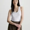 Calvin Klein Skinny Ribbed Modal Tank Top -Everywear Shop K20K205546 YAF main