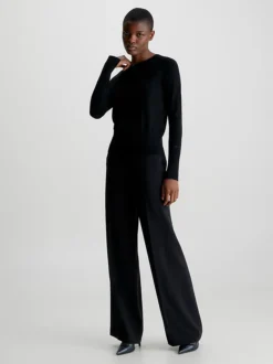 Calvin Klein Slim Merino Wool Jumper 10 Calvin Klein Slim Merino Wool Jumper -Everywear Shop K20K205777 BEH alternate3