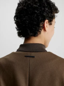 Calvin Klein Wool Blend Collarless Coat -Everywear Shop K20K205934 GWY alternate4