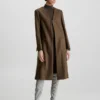 Calvin Klein Wool Blend Collarless Coat 2 Calvin Klein Wool Blend Collarless Coat -Everywear Shop K20K205934 GWY main