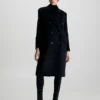 Calvin Klein Wool Double Breasted Coat -Everywear Shop K20K205935 BEH main