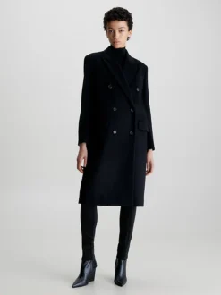 Calvin Klein Wool Double Breasted Coat