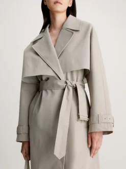 Calvin Klein Oversized Bonded Trench Coat -Everywear Shop K20K205939 AEK alternate3