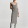 Calvin Klein Slim Wool Ribbed Slip Dress