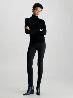Calvin Klein Slim Merino Roll Neck Jumper 10 Calvin Klein Slim Merino Roll Neck Jumper -Everywear Shop K20K205989 BEH alternate3