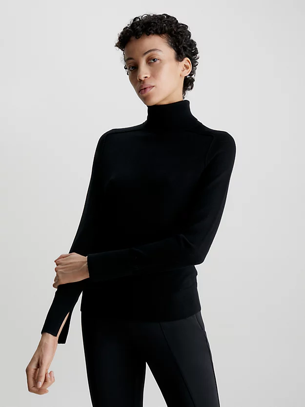 Calvin Klein Slim Merino Roll Neck Jumper 3 Calvin Klein Slim Merino Roll Neck Jumper