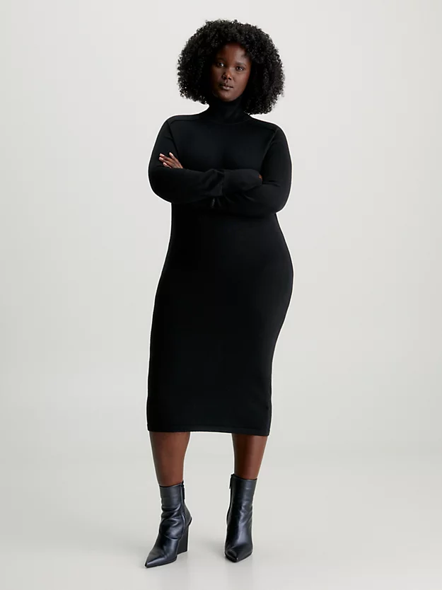 Calvin Klein Wool Roll Neck Bodycon Dress 4 Calvin Klein Wool Roll Neck Bodycon Dress - Image 2