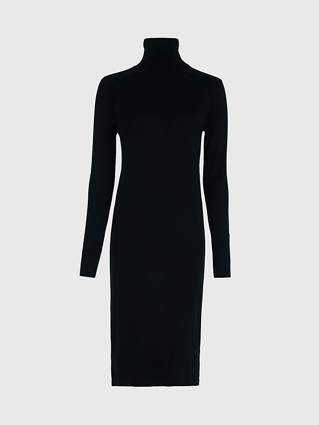Calvin Klein Wool Roll Neck Bodycon Dress 8 Calvin Klein Wool Roll Neck Bodycon Dress - Image 6