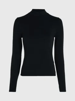Calvin Klein Slim Modal Mock Neck Top -Everywear Shop K20K206067 BEH alternate5