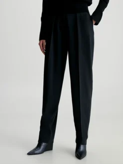 Calvin Klein Straight Structured Twill Trousers