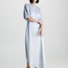 Calvin Klein Satin Split Sleeve Midi Dress -Everywear Shop K20K206177 CAY main