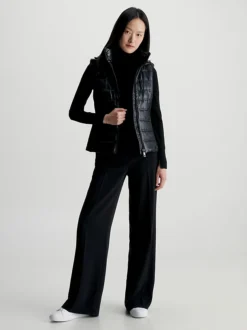 Calvin Klein Waisted Lightweight Hooded Gilet -Everywear Shop K20K206728 BEH alternate5