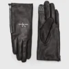 Calvin Klein Leather Gloves With Zip -Everywear Shop K60K610153 BDS main