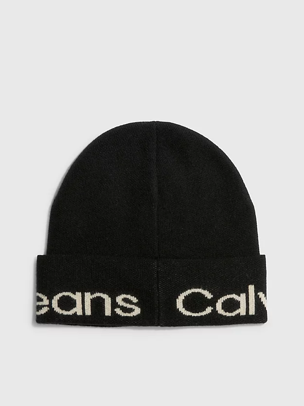 Calvin Klein Wool Blend Logo Beanie 4 Calvin Klein Wool Blend Logo Beanie - Image 2