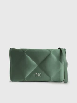Calvin Klein Satin Quilted Shoulder Bag