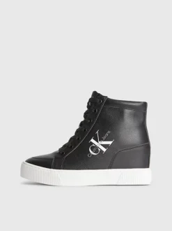 Calvin Klein High-Top Wedge Trainers -Everywear Shop YW0YW00771 0GP alternate5