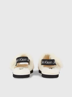 Calvin Klein Faux Fur Slippers 11 Calvin Klein Faux Fur Slippers -Everywear Shop YW0YW01158 0LA alternate3