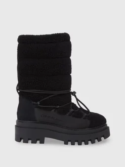 Calvin Klein Faux Shearling Platform Snow Boots